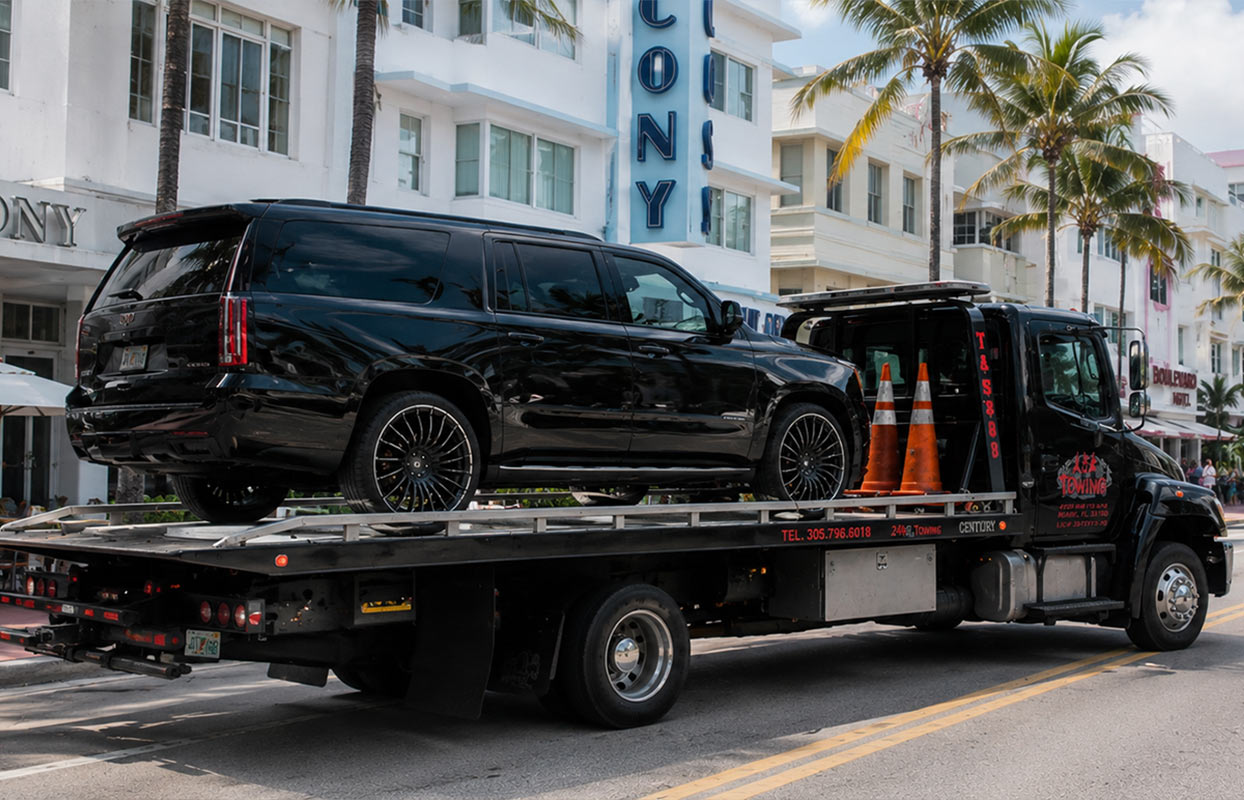 Flatbed Towing Miami AER Towing